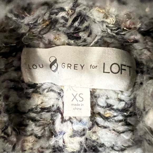 Lou & Grey Sweaters Loft Sequined Marled Chunky Knit sweater XS - Picture 5 of 6